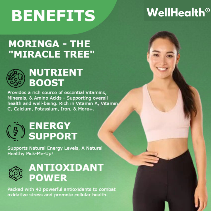 WellHealth® Moringa Powder Capsules
