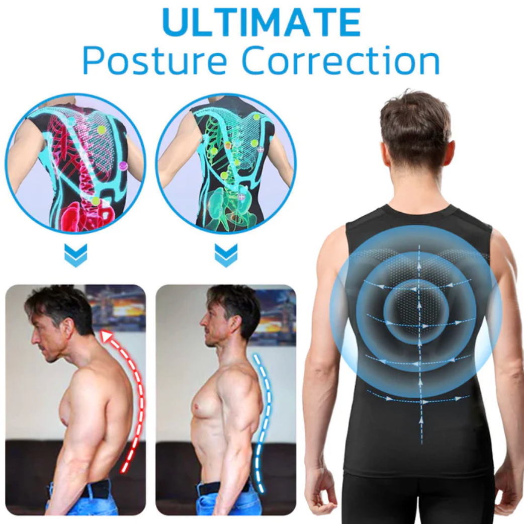 Sugoola™ Tourmaline posture corrector T-shirt MENIONIC -