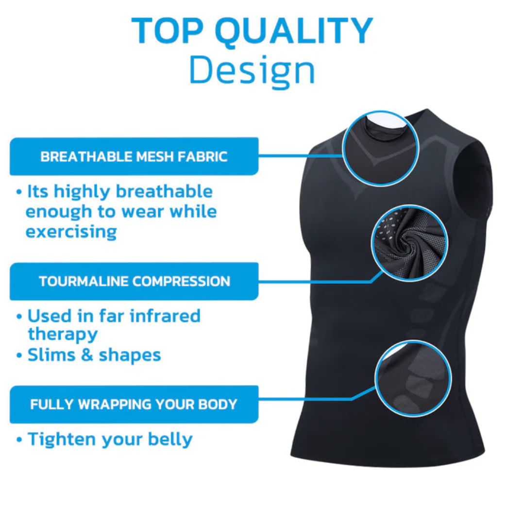 Sugoola™ Tourmaline posture corrector T-shirt MENIONIC -